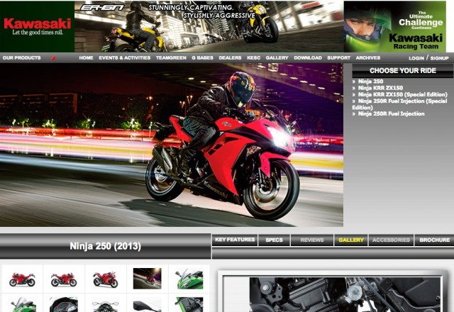 2013 Kawasaki Ninja 250 now appearing in Kawasaki Malaysia website
