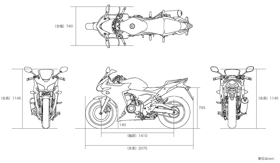 Honda cbr чертеж