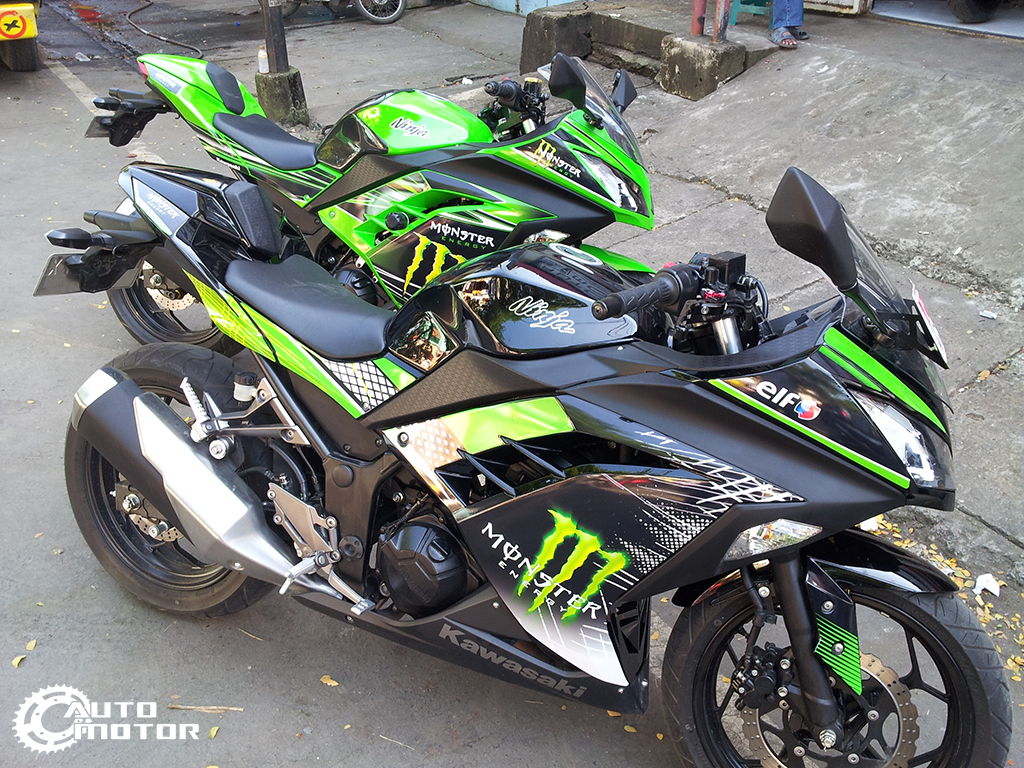 Modified-ninja-205r-2013-monster-black - MotoMalaya.net 