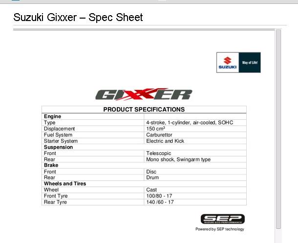 suzuki-gixxer-specs