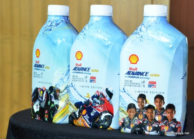 1-Shell Advance Ultra with PurePlus Technology 10W 40 Limited Edition Packs featuring Asia Talent Cup riders