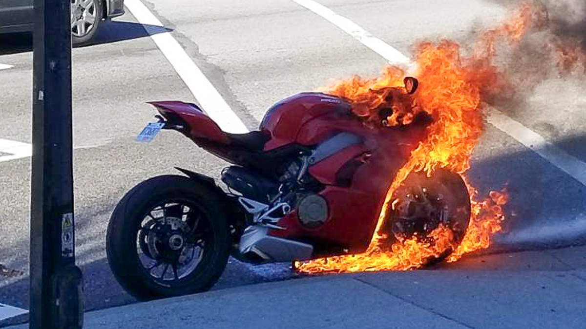 2018 Ducati Panigale V4 Caught Fire Canada 1