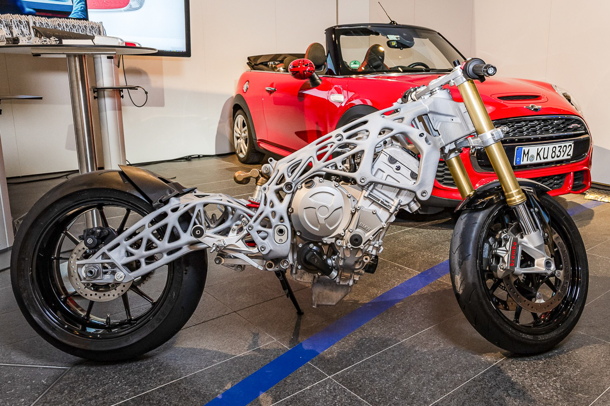 Bmw Motorrad Unveils Bmw S 1000 Rr 3d Printed Chassis 1
