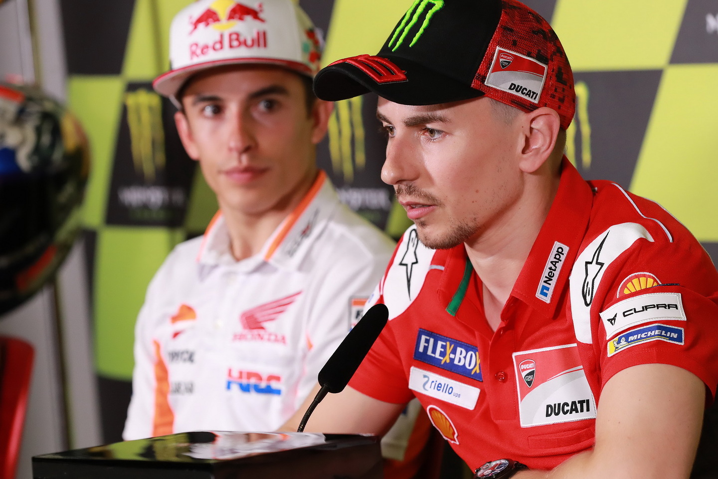 Lorenzo And Marquez At A Press Conference From Motogp.com 