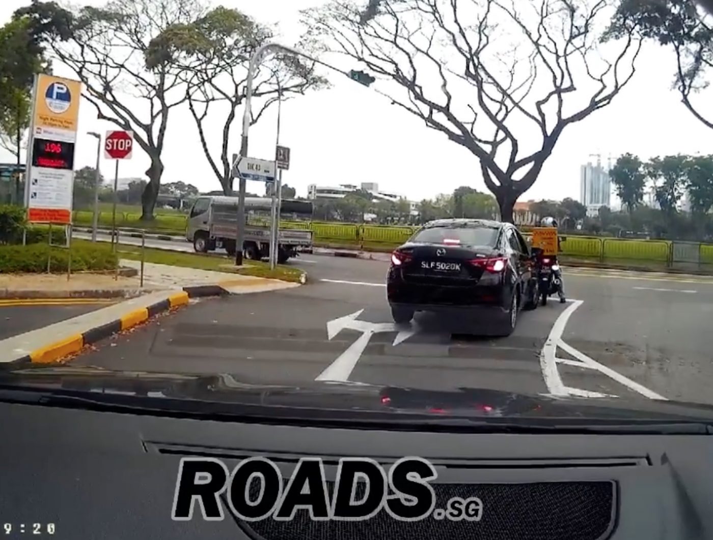Car Rear Ends Motorcycle