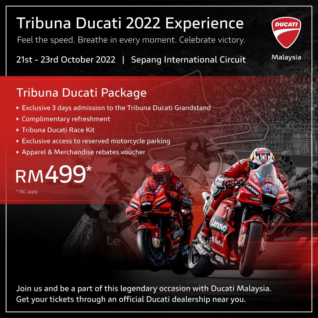 Ducati Malaysia Tawar Peluang Layan MotoGP Malaysia Dengan Pengalaman ...